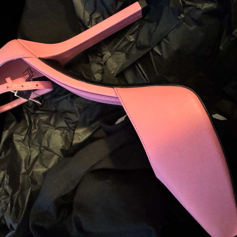 Givenchy G lock Metallic Pink Stiletto
Heels with Ankle Strap - Picture 3 of 5